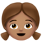 Girl - Medium emoji on Apple